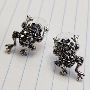 Sparkling Frog Earrings